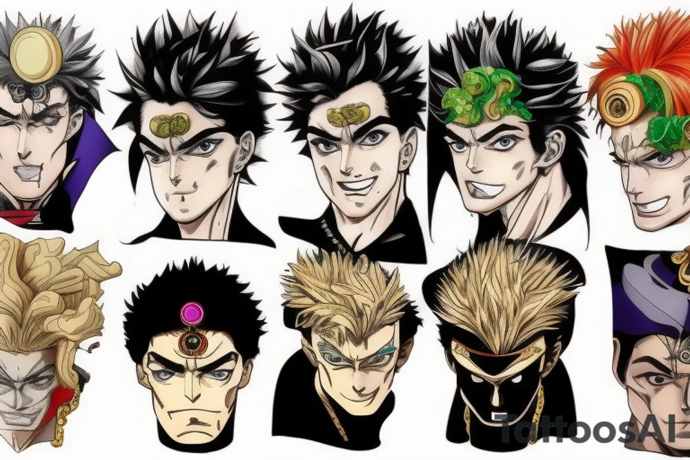 jojo bizarre adventure face single tattoo idea
