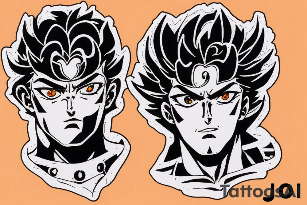 jojo bizarre adventure face single tattoo idea