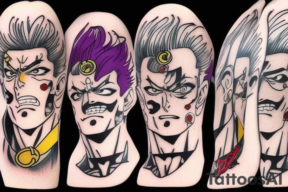 jojo bizarre adventure face single tattoo idea