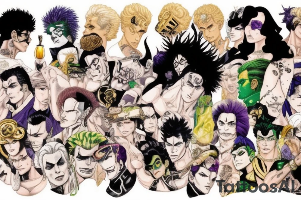 jojo bizarre adventure face tattoo idea