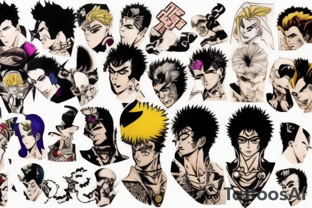 jojo bizarre adventure face tattoo idea