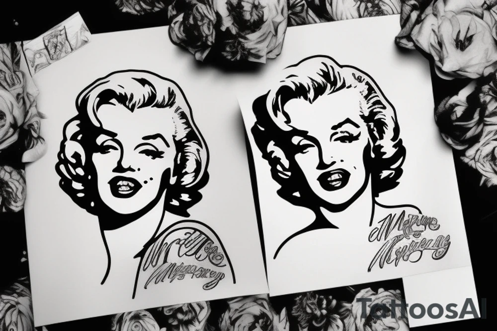marilyn monroe tattoo idea