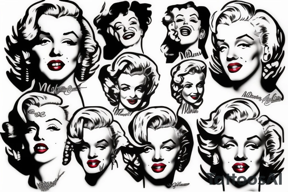 marilyn monroe tattoo idea