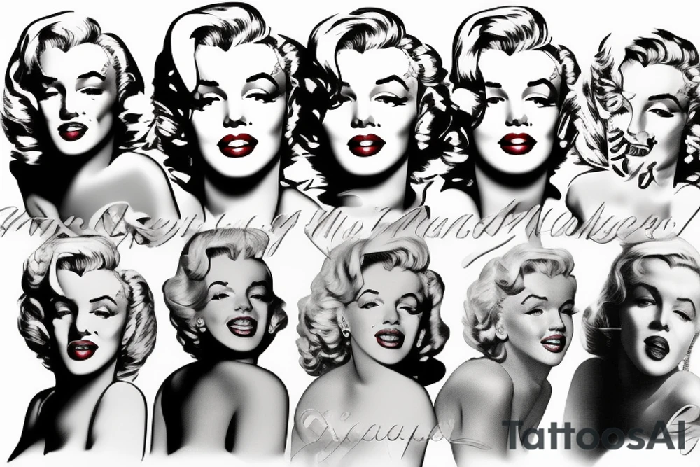 marilyn monroe tattoo idea