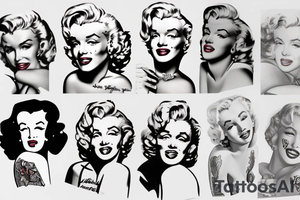 marilyn monroe tattoo idea