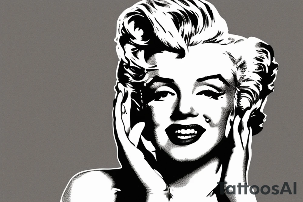 marilyn monroe smile tattoo idea