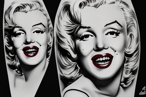 marilyn monroe smile tattoo idea