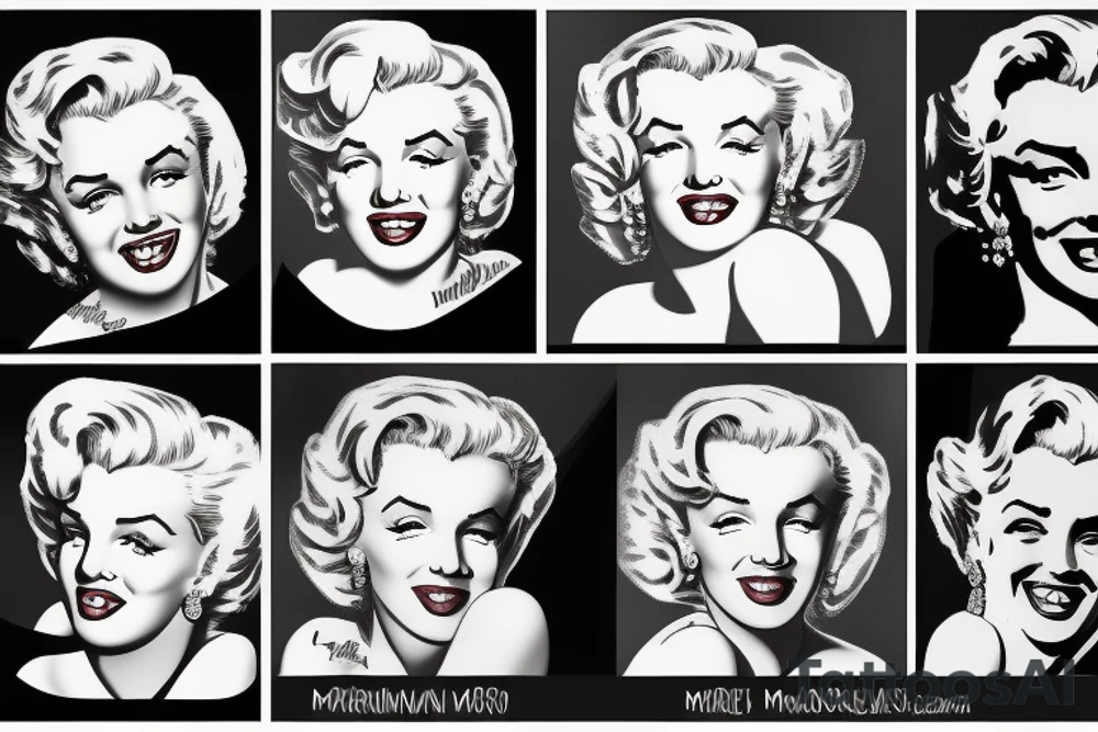 marilyn monroe smile tattoo idea
