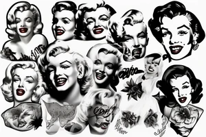 marilyn monroe smile tattoo idea