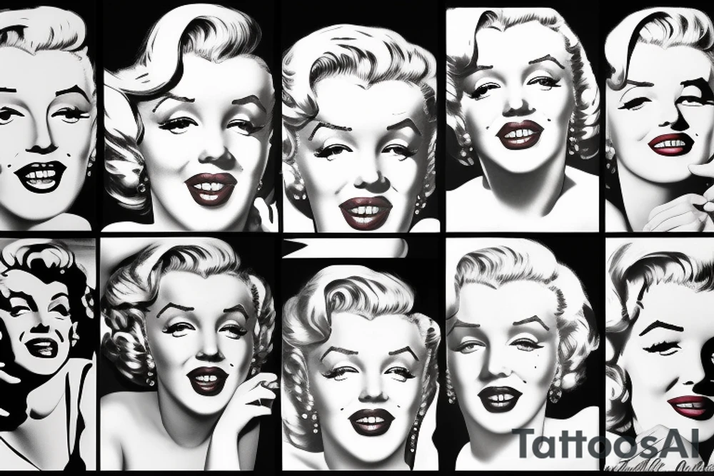 marilyn monroe smile tattoo idea