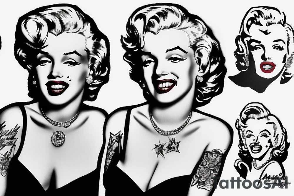 marilyn monroe smile tattoo idea