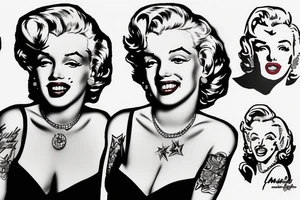 marilyn monroe smile tattoo idea
