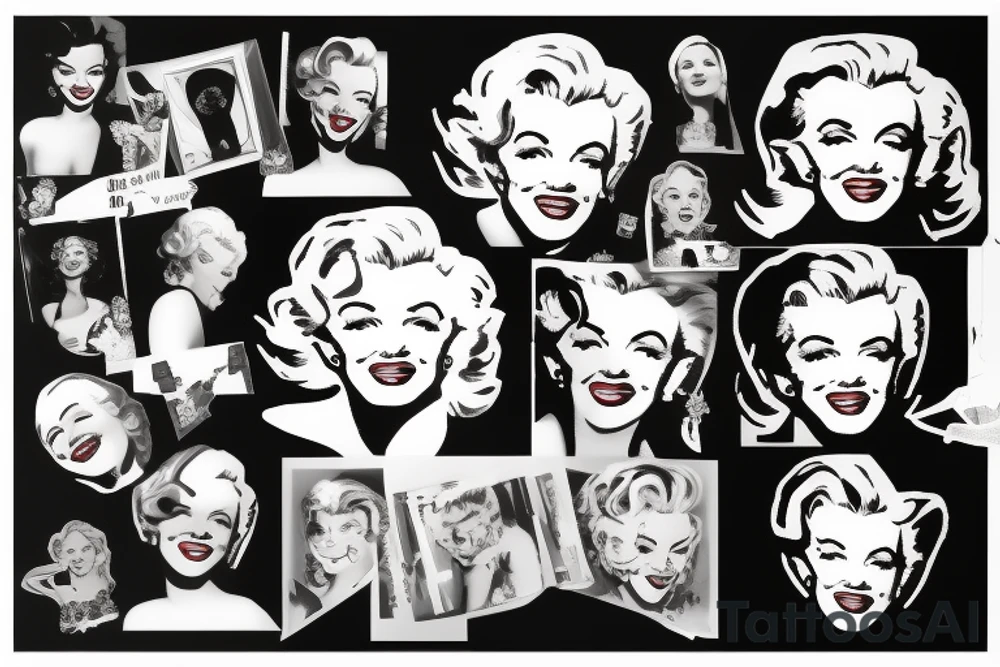 marilyn monroe smile tattoo idea