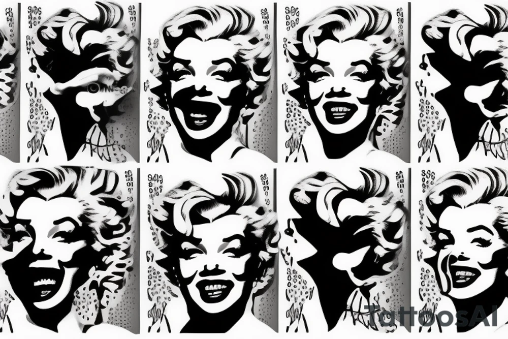 marilyn monroe smile tattoo idea