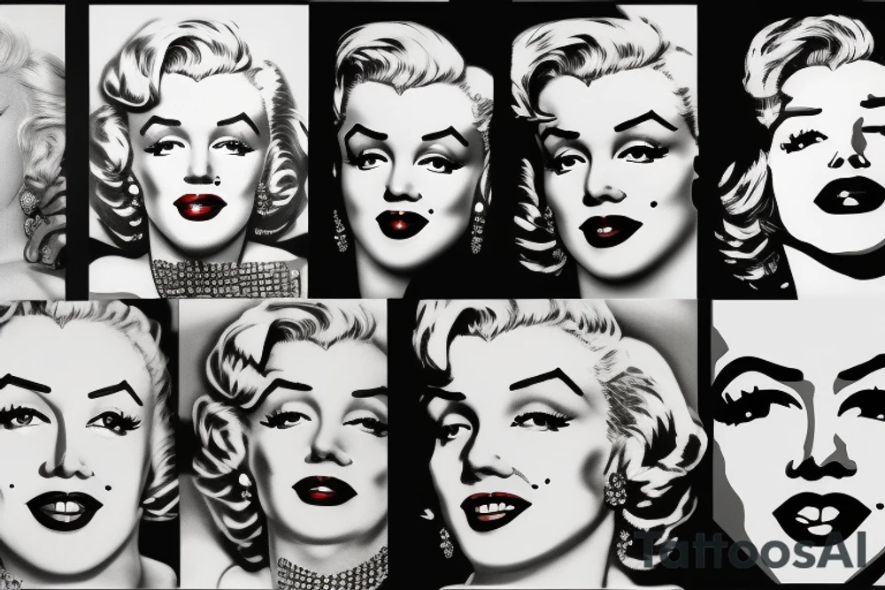 marilyn monroe face tattoo idea