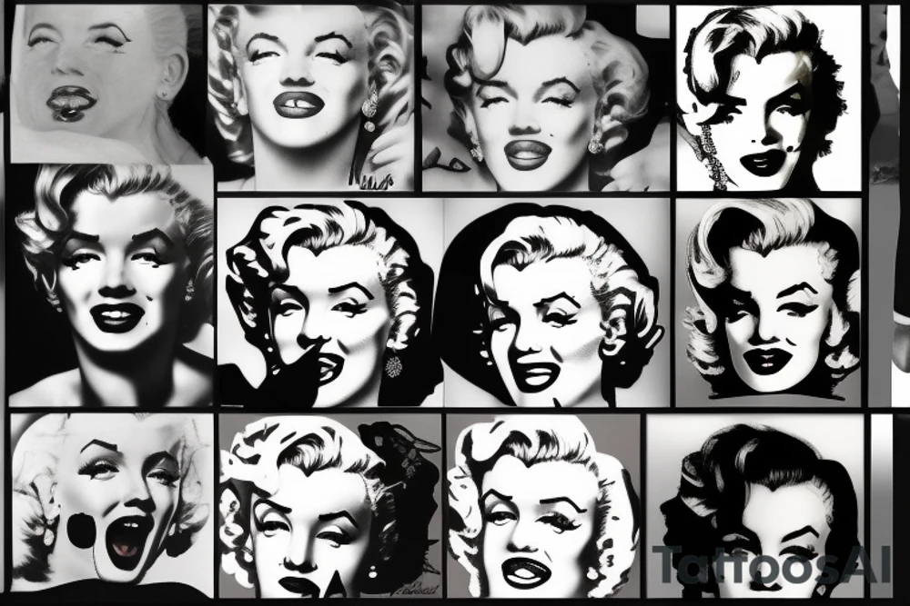 marilyn monroe face tattoo idea