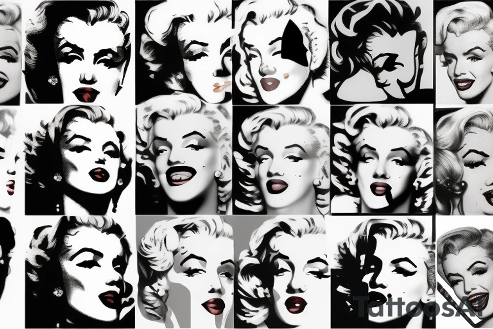 marilyn monroe face tattoo idea