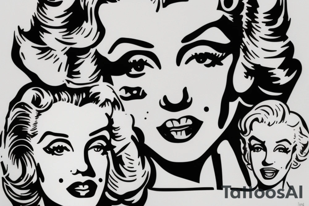 marilyn monroe face tattoo idea