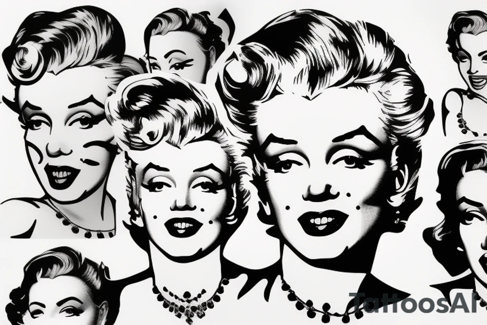marilyn monroe face tattoo idea