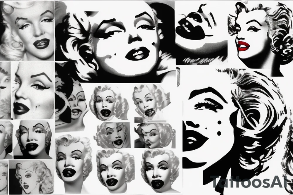 marilyn monroe face tattoo idea