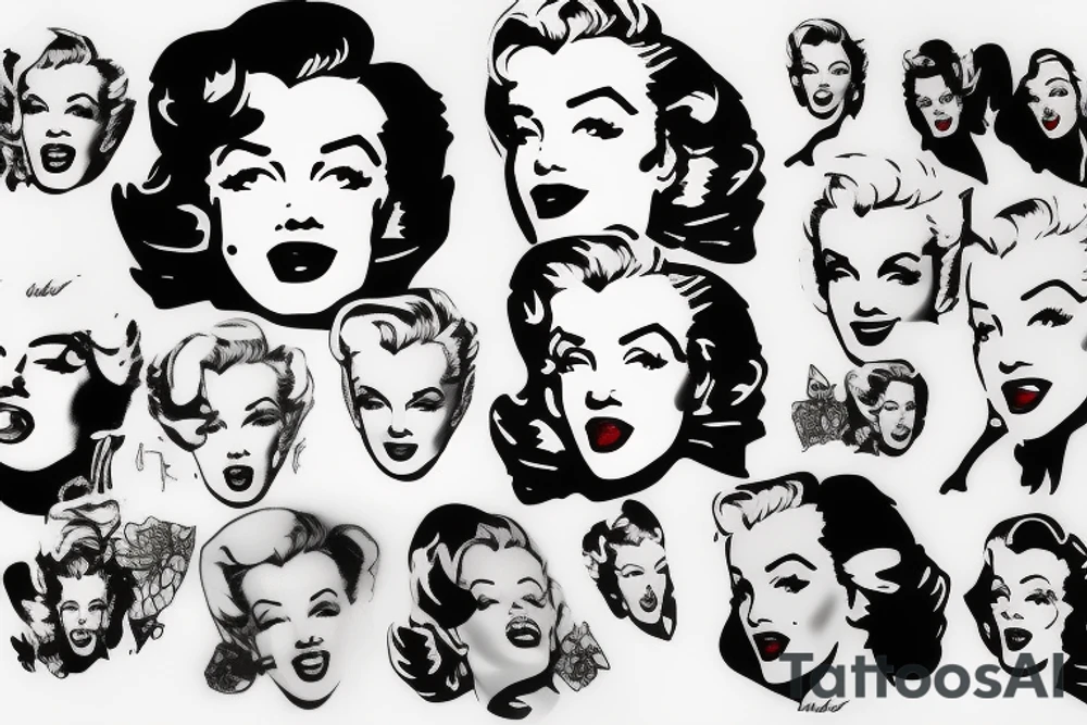 marilyn monroe face tattoo idea