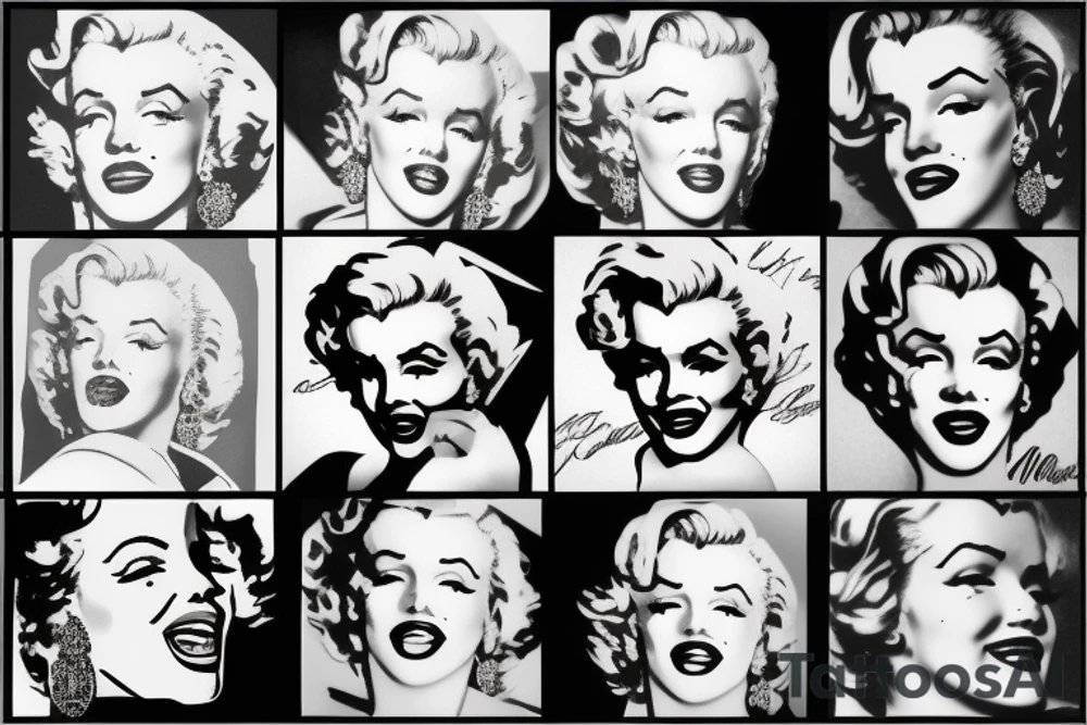 marilyn monroe face tattoo idea