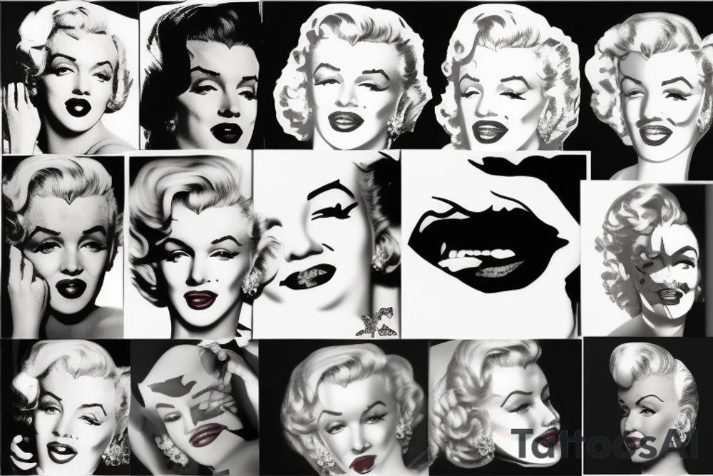 marilyn monroe face tattoo idea