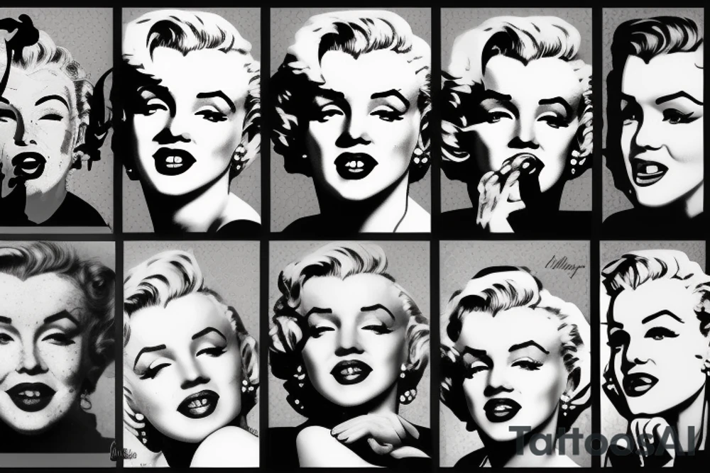 marilyn monroe face tattoo idea