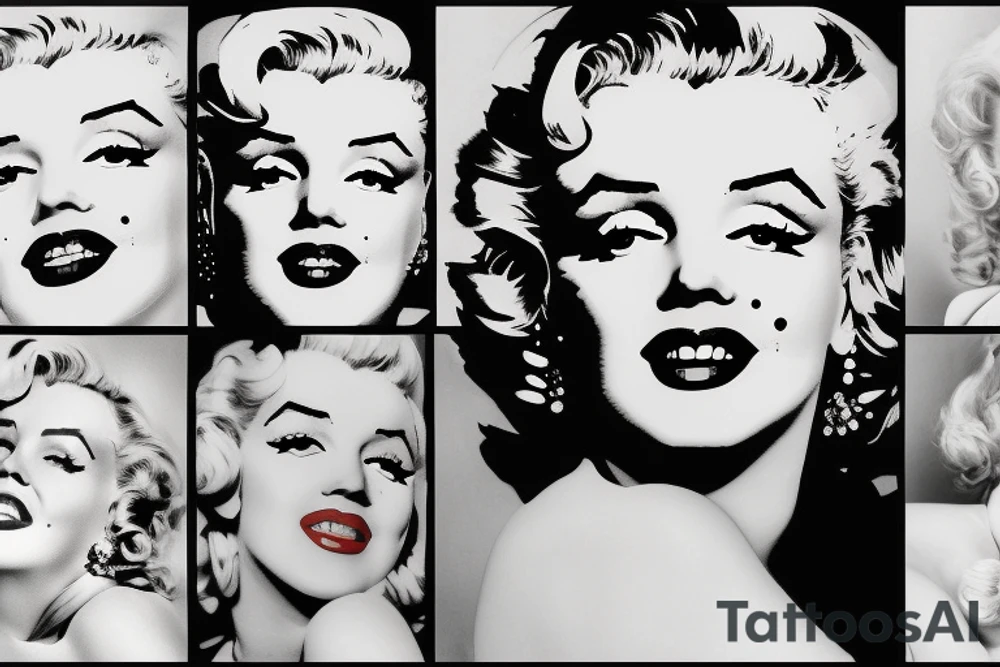 marilyn monroe face tattoo idea