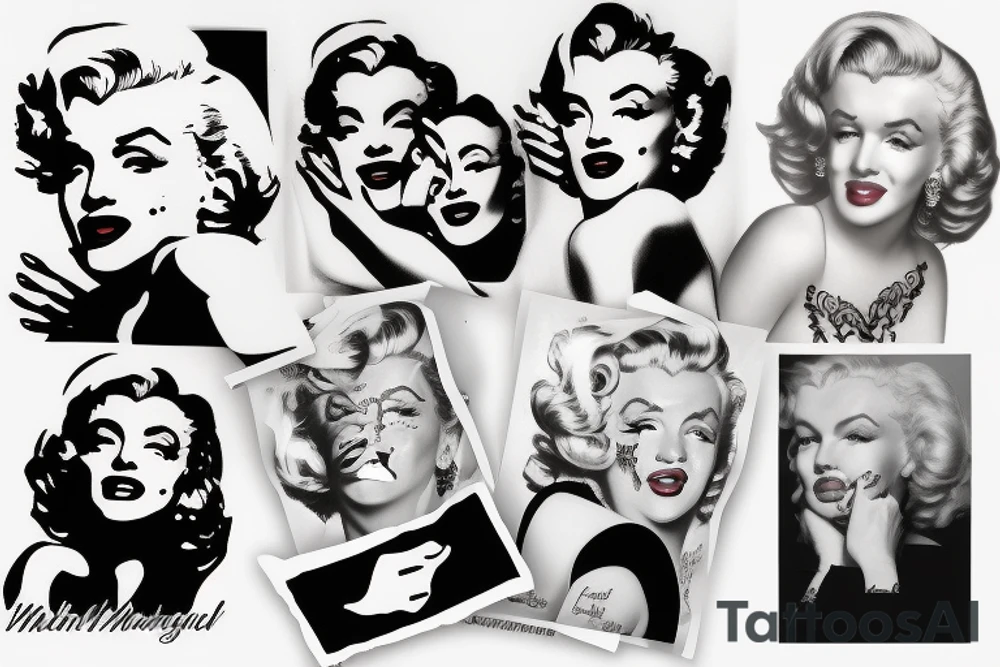 marilyn monroe face tattoo idea