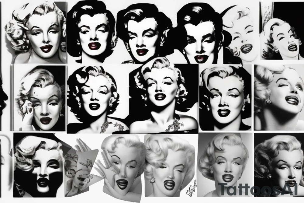 marilyn monroe face tattoo idea
