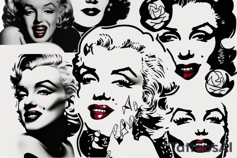 marilyn monroe face tattoo idea