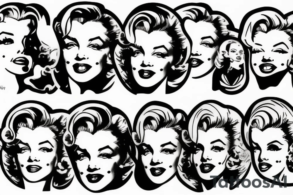 marilyn monroe face tattoo idea