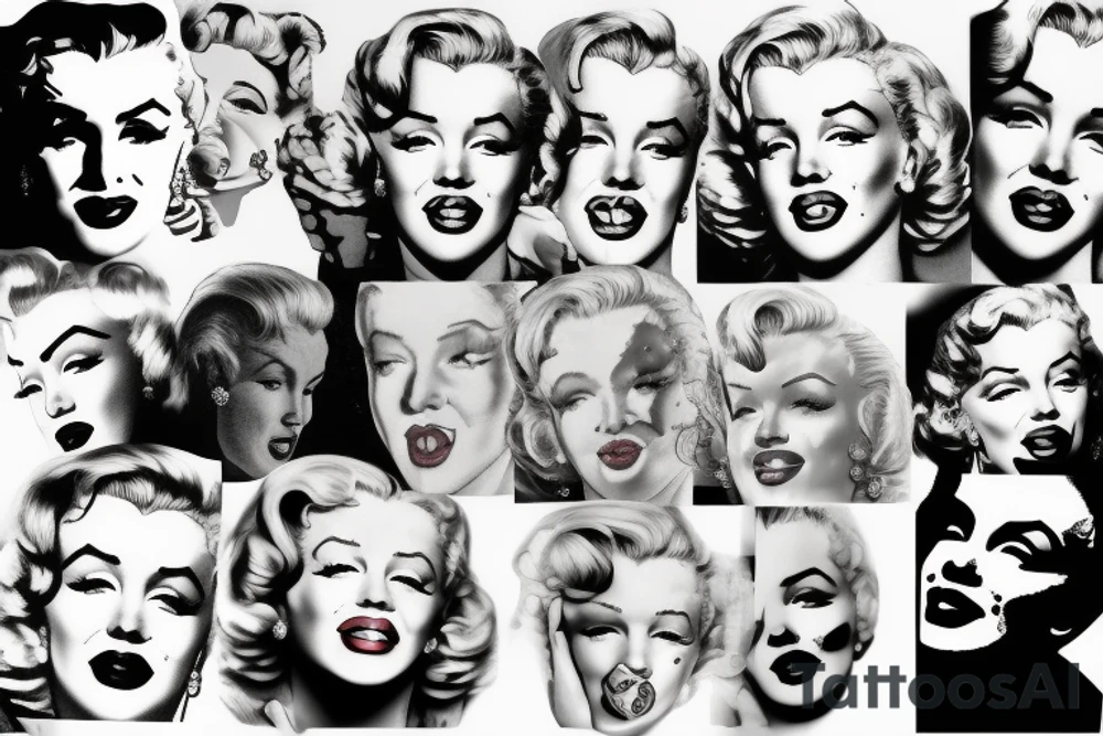 marilyn monroe face tattoo idea