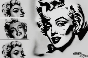 marilyn monroe face tattoo idea