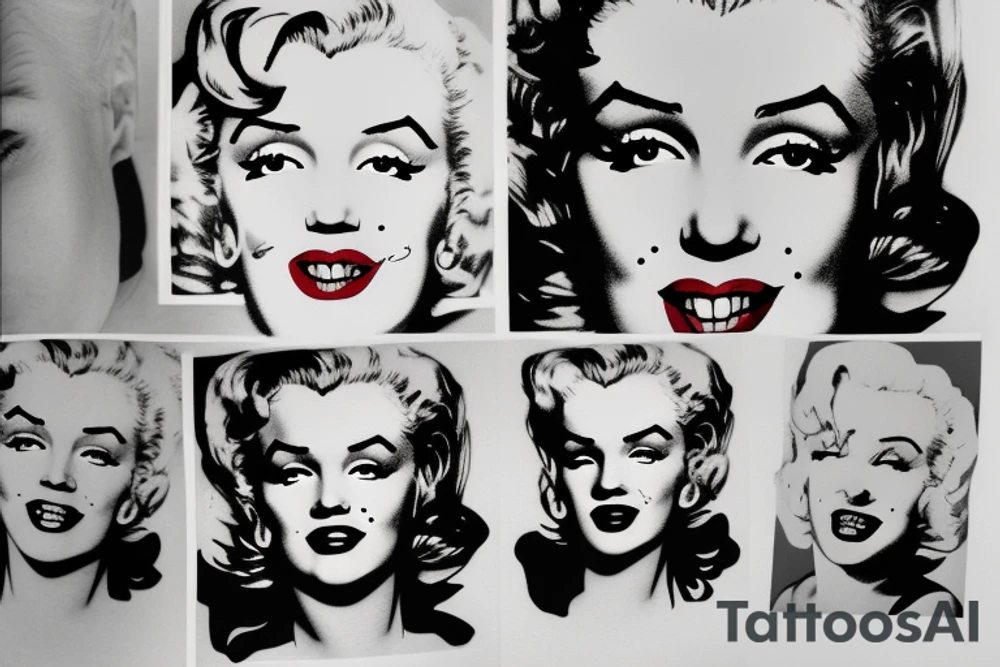 marilyn monroe face tattoo idea
