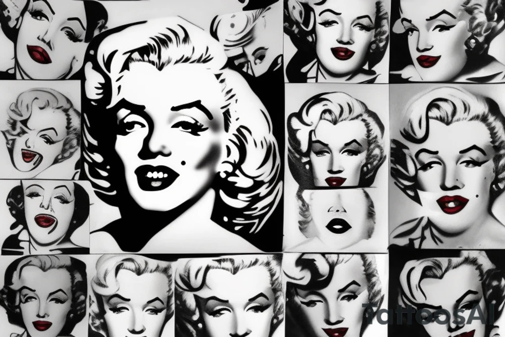 marilyn monroe face tattoo idea
