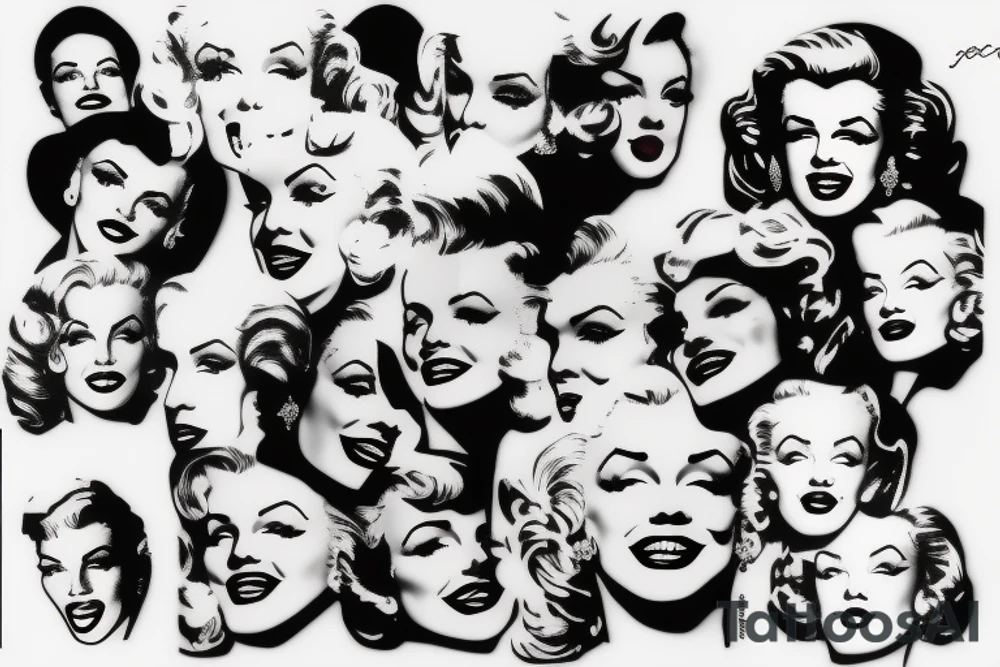 marilyn monroe face tattoo idea