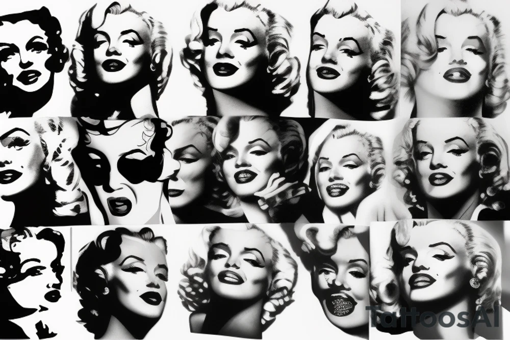 marilyn monroe face tattoo idea
