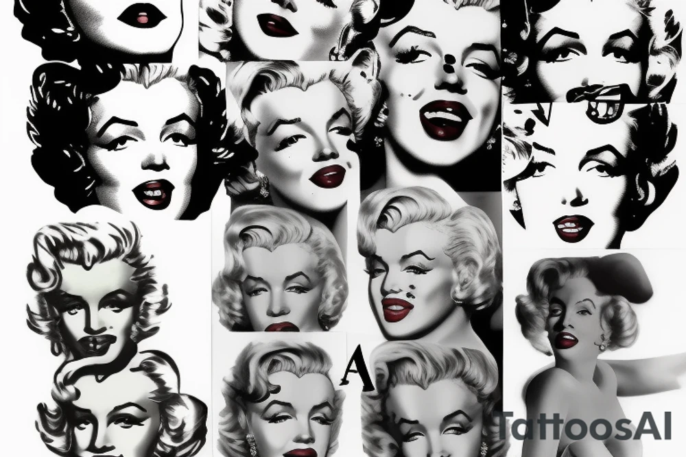marilyn monroe face tattoo idea