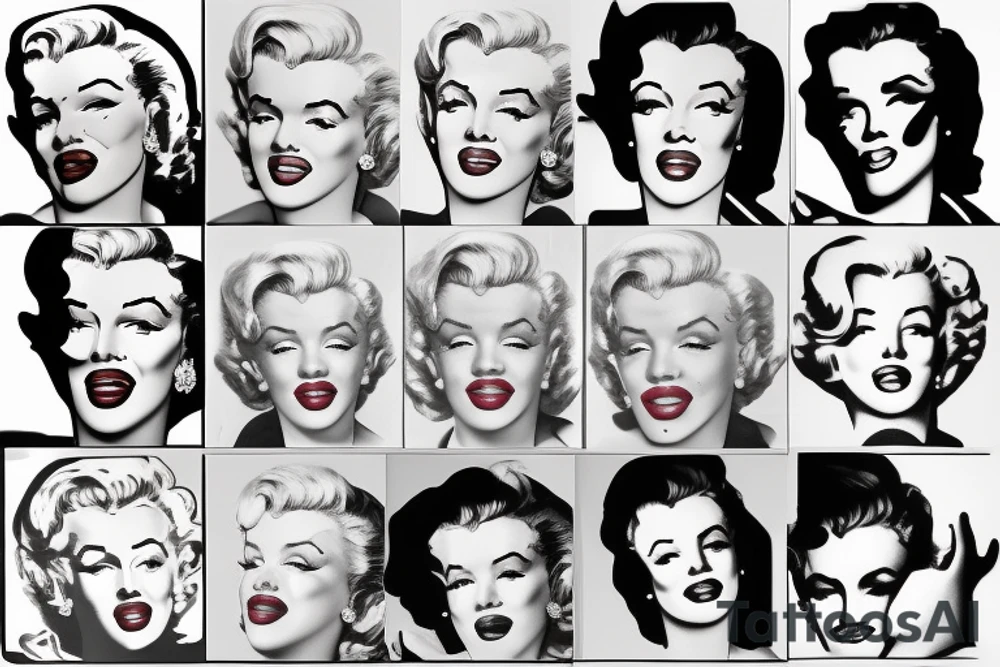 marilyn monroe face tattoo idea