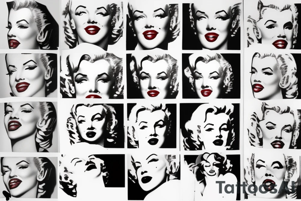 marilyn monroe face tattoo idea