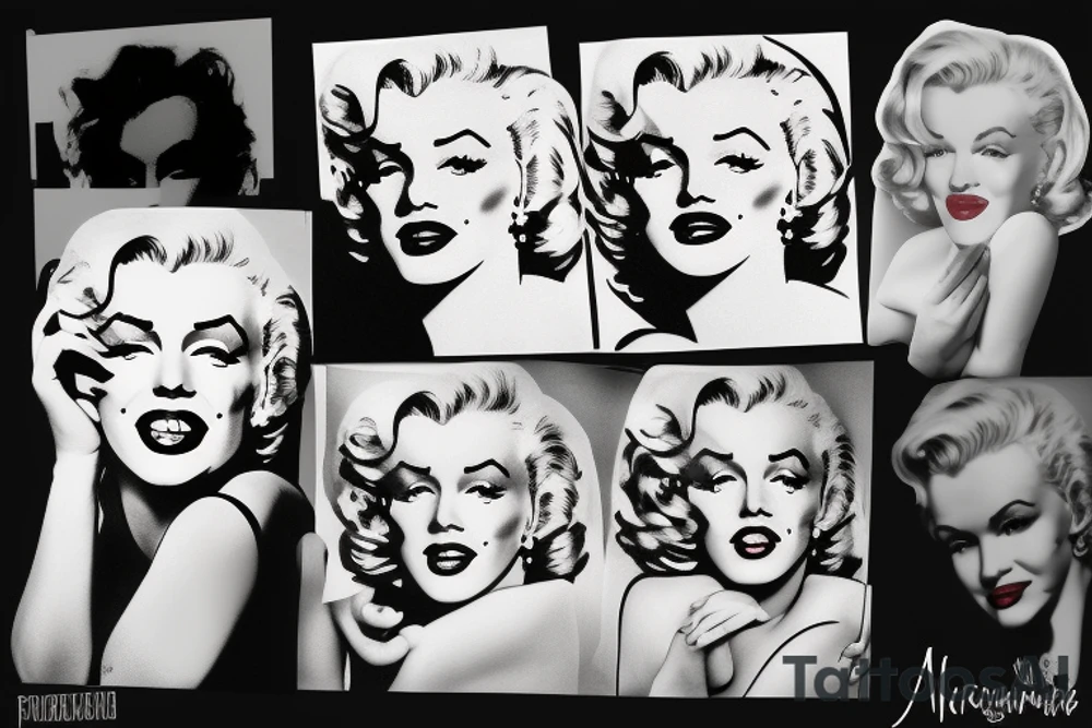 marilyn monroe face tattoo idea