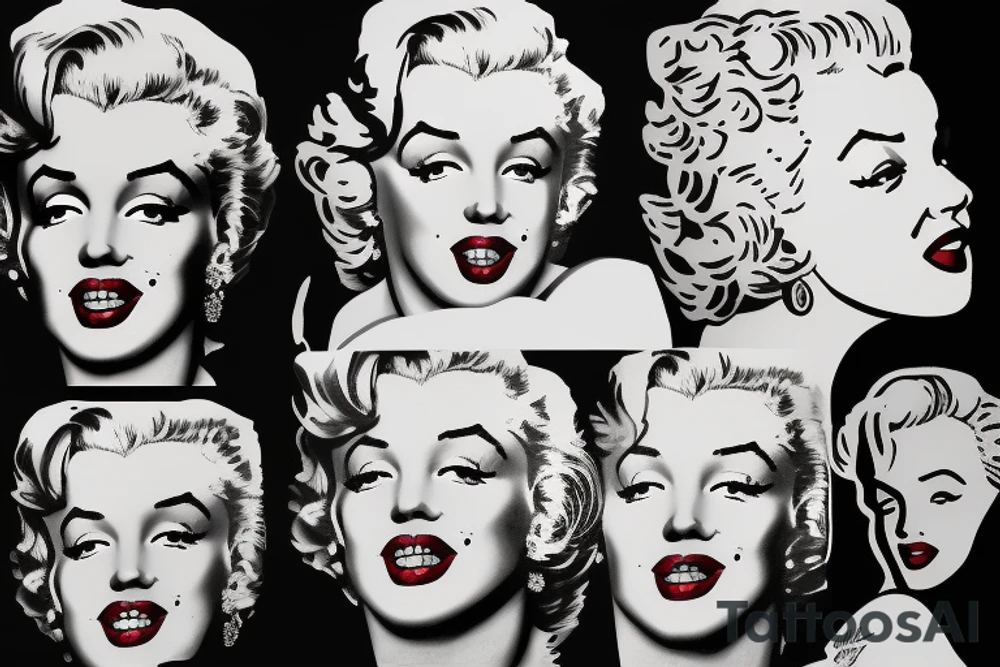 marilyn monroe face tattoo idea