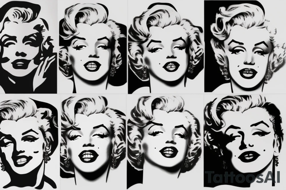 marilyn monroe face tattoo idea