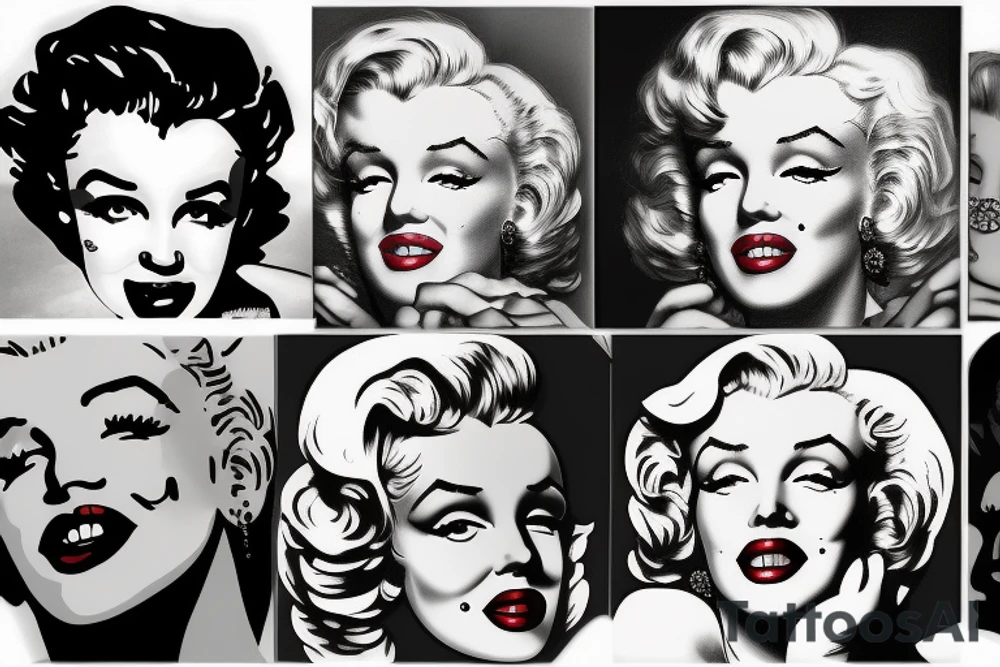 marilyn monroe face tattoo idea
