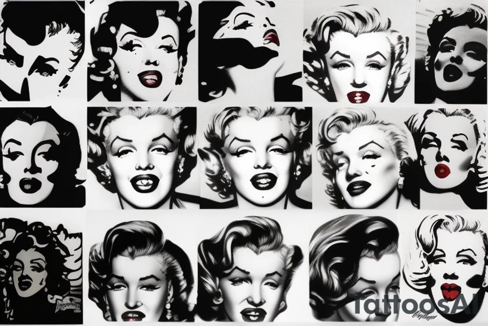 marilyn monroe face tattoo idea