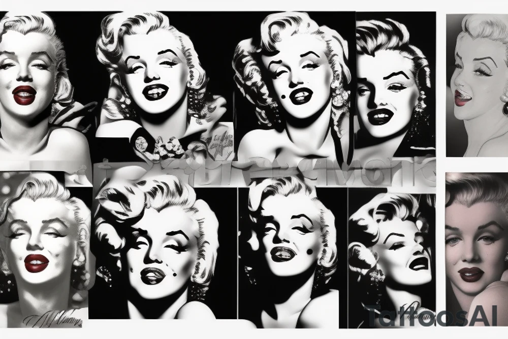 marilyn monroe face tattoo idea