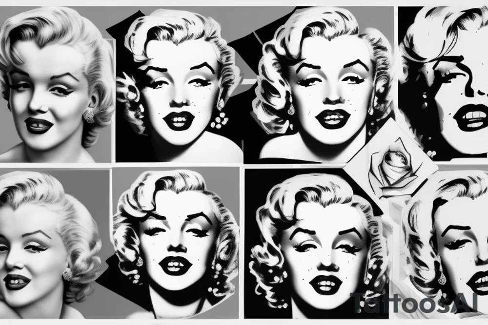 marilyn monroe face tattoo idea