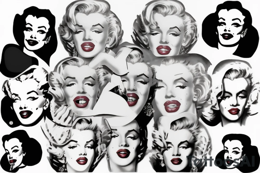 marilyn monroe face tattoo idea